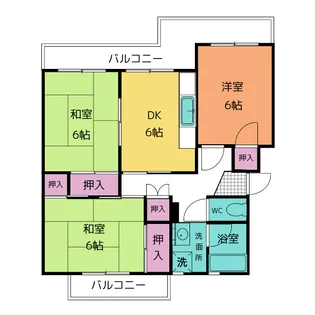 ハイツ杉山【1階】の間取り