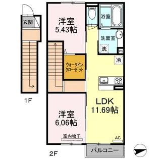 M・フィールド【2階】の間取り