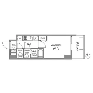 アドバンス大阪リーヴァ【8階】の間取り