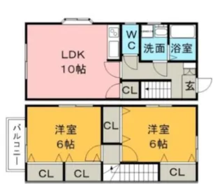 クローバー岡の間取り