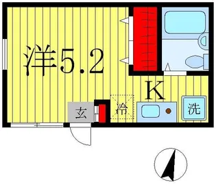 アクアディエスK【1階】の間取り
