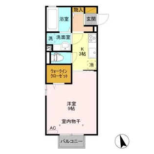 茨城県古河市東牛谷【アパート】の間取り