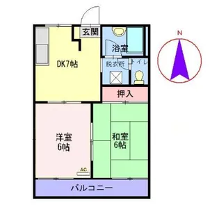 フジハイツ【1階】の間取り