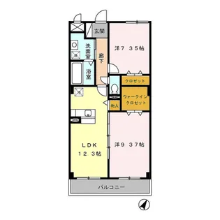 グラン・テール【1階】の間取り
