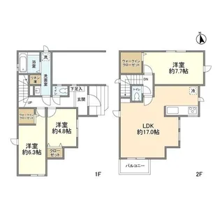 埼玉県さいたま市浦和区上木崎8【一戸建】の間取り
