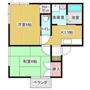 山形県山形市飯田西4【アパート】の間取り
