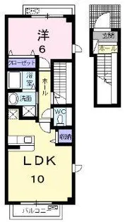 メゾン・エスポアールA【2階】の間取り