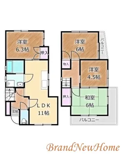 大阪府堺市中区深井中町【一戸建】の間取り