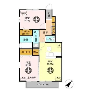 コリーヌ【1階】の間取り