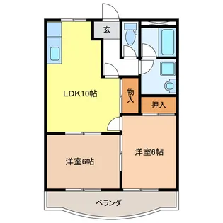 バンティアン【2階】の間取り