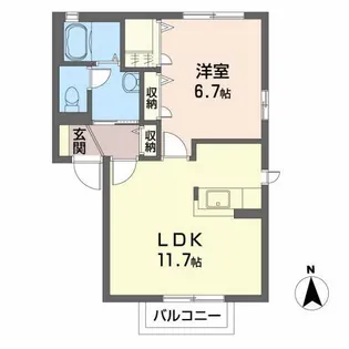 シャトル・トシ【2階】の間取り