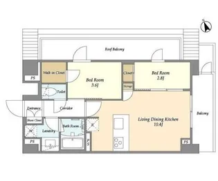 エル・セレーノ品川西大井【4階】の間取り