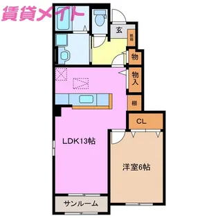 ボナールM【1階】の間取り