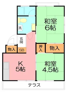 サニーサイド大磯B【2階】の間取り