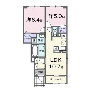 アルモニーB【1階】の間取り