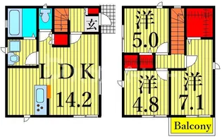 東京都足立区舎人2【一戸建】の間取り