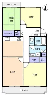 習志野七つ台住宅4号棟【5階】の間取り