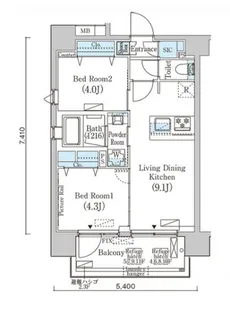 フルハウス赤羽【5階】の間取り