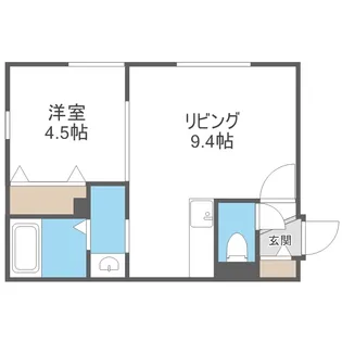 1LDKの間取り画像