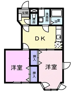 千葉県大網白里市みずほ台3【アパート】の間取り