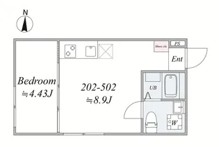LANDMARK Kiyosumi Shirakawa【4階】の間取り
