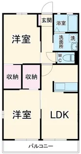 カーサ・ブランカA【1階】の間取り