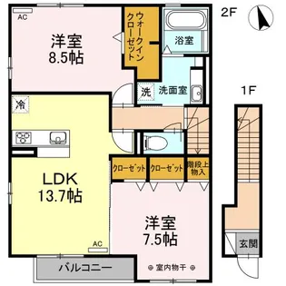 グランチェスタ久居【2階】の間取り
