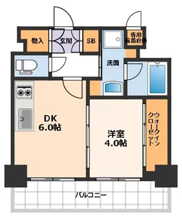 エステムコート難波VIエント【10階】の間取り