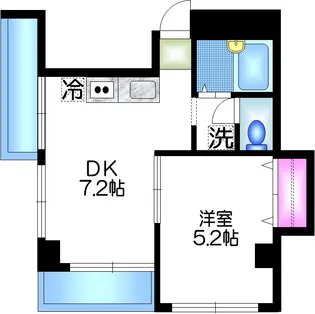 1DKの間取り画像