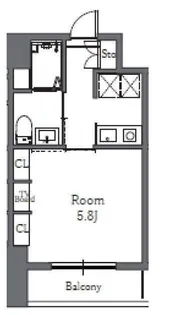 Totsu Residence Shiba【11階】の間取り