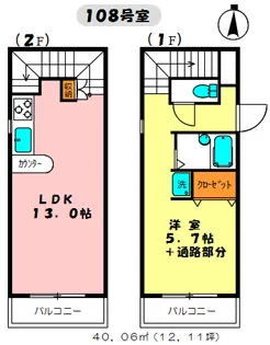 カトルパルテール初台の間取り