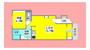 広島県東広島市西条下見6【アパート】の間取り