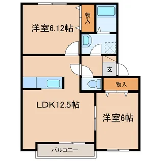 ルボア平喜【2階】の間取り