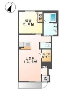 ランドマークレイ【1階】の間取り