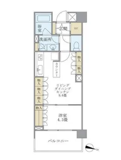 Brillia神楽坂id Brillia神楽坂id【4階】の間取り