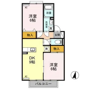 新潟県新発田市舟入町3【アパート】の間取り