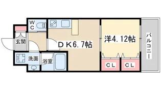 大阪府大阪市北区大淀北1【マンション】の間取り
