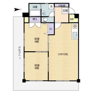 パイオニア香久池【5階】の間取り