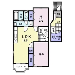 エーデルハイムE【2階】の間取り
