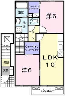 リバーサイド・国司【2階】の間取り