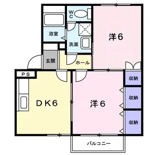 カーネス・リリィA【1階】の間取り