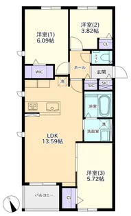 『プレミアムウィンズ』【1階】の間取り