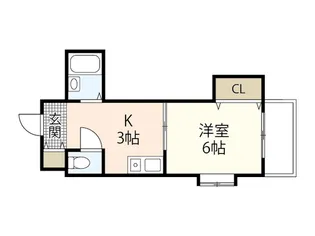 タウン己斐西【4階】の間取り