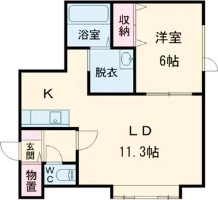 ゼロ・ワン【1階】の間取り