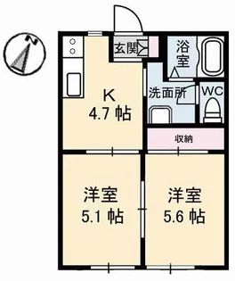 フレグランス寿 A棟【1階】の間取り