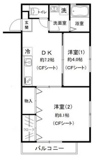 東京都大田区中央5【アパート】の間取り