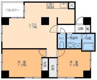 GRAZIOSO グラツィオーソ【2階】の間取り