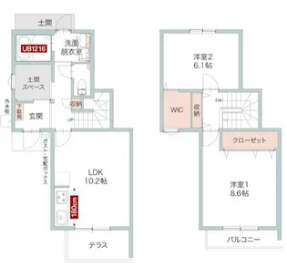 神奈川県横浜市都筑区北山田7【一戸建】の間取り