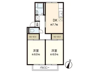 アメニティゾーン原町【2階】の間取り