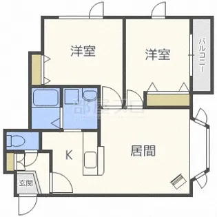 カーネガット【1階】の間取り